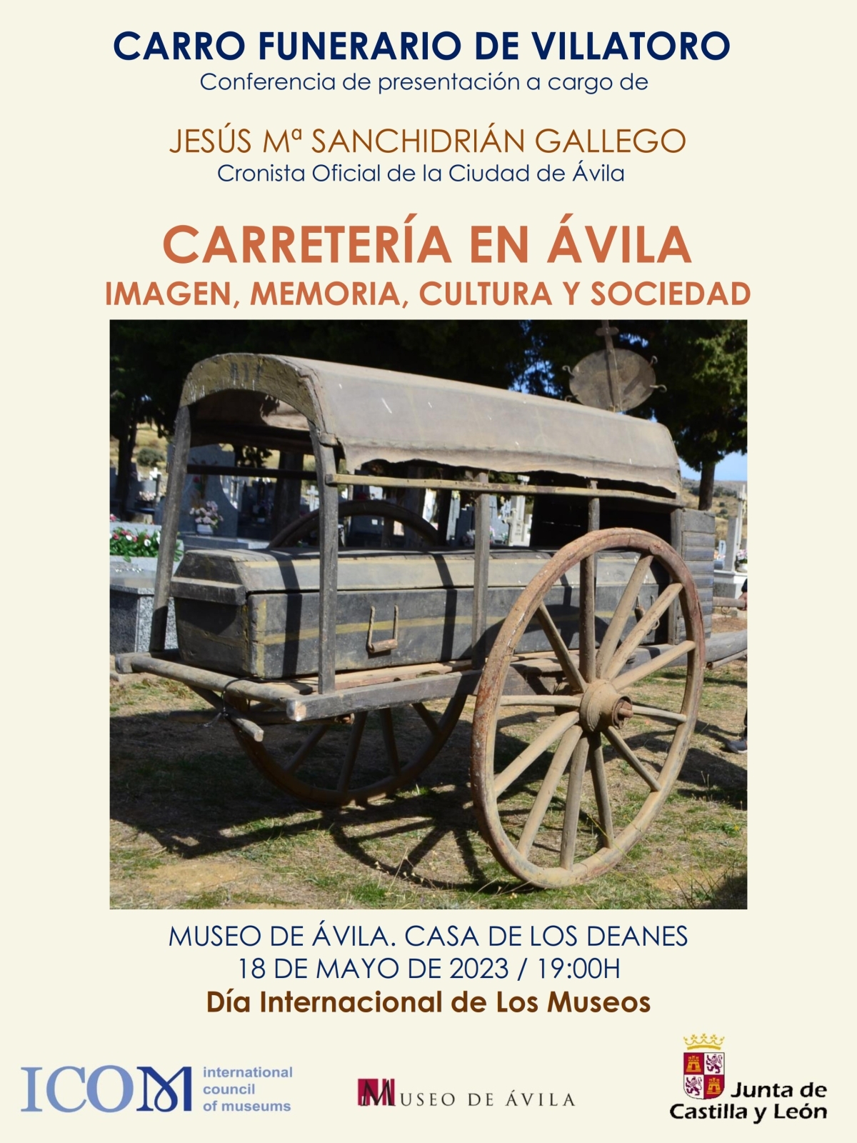 Carretería en Ávila. Conferencia de presentación del carro funerario de Villatoro